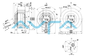 R4E250-CG01-01 Центробежный вентилятор ebmpapst