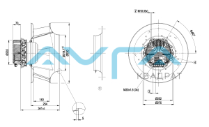 R3G450-PA23-71 Центробежный (радиальный) вентилятор ebmpapst