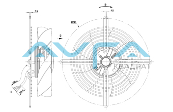 S2E200-BI38-01 Осевой вентилятор 200 мм ebmpapst