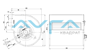 D2E133-DM47-01 Центробежный (радиальный) вентилятор ebmpapst
