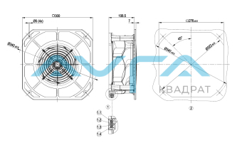 K2E250-RA50-11 Центробежный (радиальный) вентилятор ebmpapst