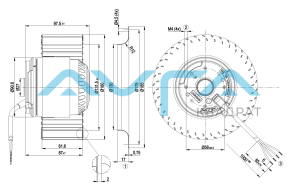 R2E160-AY50-25 Центробежный вентилятор ebmpapst