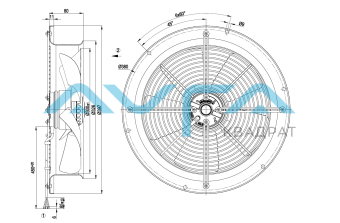 W4E300-CA01-01 Осевой вентилятор ebmpapst