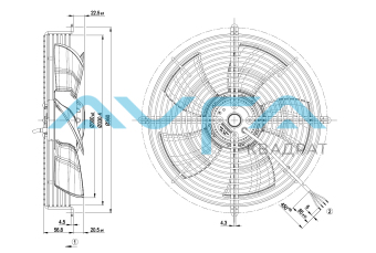 S4D300-AS34-30 Осевой вентилятор ebmpapst