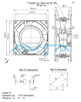 8550 A Вентилятор компактный ebmpapst 