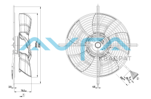 S4D300-BS34-37 Осевой вентилятор ebmpapst
