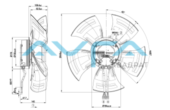 A3G450-AC28-52 Осевой вентилятор ebmpapst