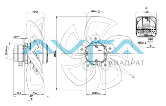 A4D450-BG14-51 Осевой вентилятор ebmpapst