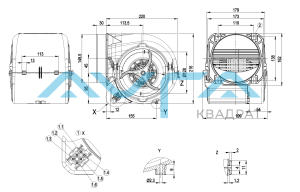 D2E146-HT67-02 Центробежный (радиальный) вентилятор ebmpapst