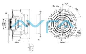 R4D500-RA03-01 Центробежный вентилятор ebmpapst