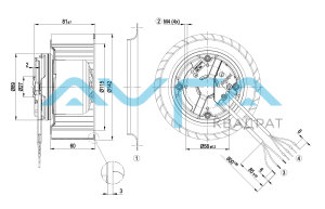 R3G140-AF23-16 Центробежный (радиальный) вентилятор ebmpapst