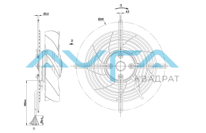 S2D200-BH18-01 Осевой вентилятор 200 мм ebmpapst