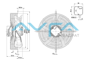 S4E350-AN02-43 Осевой вентилятор ebmpapst