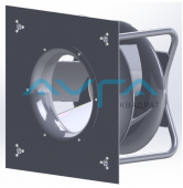 ECF(K)10D450-PLHDAL0Y-RF Центробежный ЕС-вентилятор Sanmu с монтажной пластиной и креплением "паук", со штуцером отбора давления