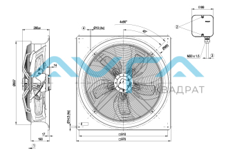 W6D800-GU01-01 Осевой вентилятор ebmpapst