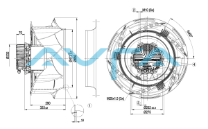 R3G630-RB32-71 Центробежный вентилятор ebmpapst
