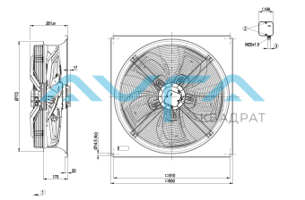 W4D710-GF01-06 Осевой вентилятор ebmpapst  вытяжной