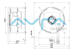K3G310-RB01-03 Центробежный (радиальный) вентилятор ebmpapst