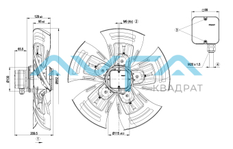 A4D560-AO03-02 Осевой вентилятор ebmpapst