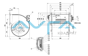 D3G180-HE09-02 Центробежный (радиальный) вентилятор ebmpapst