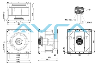 K3G800-AR08-01 Центробежный вентилятор ebmpapst