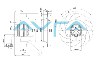 R2D280-AF10-09 Центробежный вентилятор ebmpapst