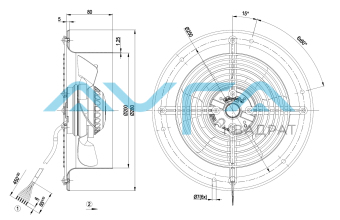 W2E200-CF02-25 Осевой вентилятор 200 мм ebmpapst