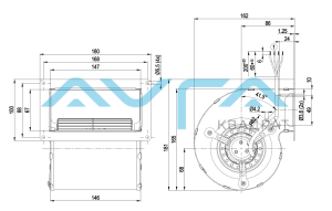 D2E097-BK66-48 Центробежный (радиальный) вентилятор ebmpapst