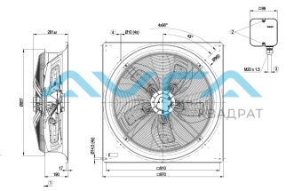 WZD800-GG03-01 Осевой вентилятор ebmpapst