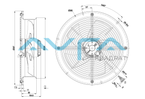 W2D300-CP02-30 Осевой вентилятор ebmpapst