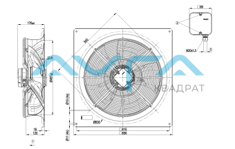 W8D500-GJ03-01 Осевой вентилятор ebmpapst