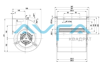 D4D225-FH02-01 Центробежный вентилятор ebmpapst