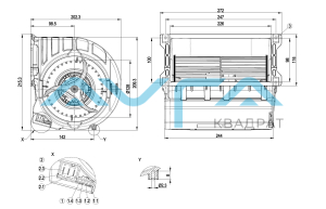 D3G146-LU03-30 Центробежный (радиальный) вентилятор ebmpapst