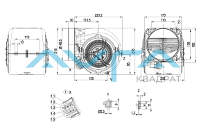 D1G146-HS01-04 Центробежный (радиальный) вентилятор ebmpapst