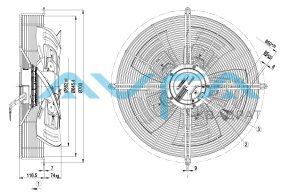 S3G560-AP68-21 Осевой вентилятор ebmpapst