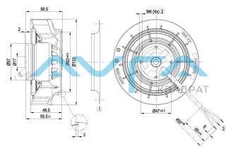 R2E133-RA03-01 Центробежный вентилятор ebmpapst