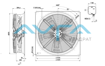 W8D910-GD03-01 Осевой вентилятор ebmpapst
