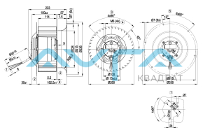 R4D280-CI03-01 Центробежный вентилятор ebmpapst