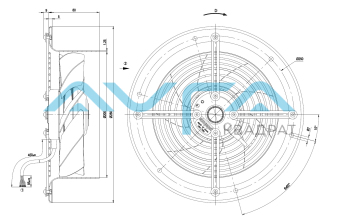 W2D200-CI18-01 Осевой вентилятор 200 мм ebmpapst