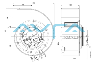 G3G225-AD29-71 Центробежный (радиальный) вентилятор ebmpapst