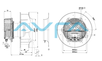R3G310-AZ88-01 Центробежный (радиальный) вентилятор ebmpapst
