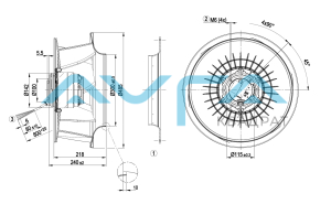R4E450-RH01-01 Центробежный вентилятор ebmpapst