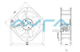 W2E200-HK38-01Осевой вентилятор 200 мм ebmpapst