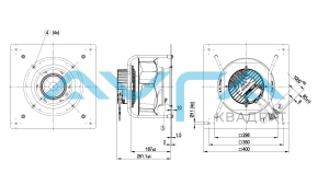 K3G250-PR02-J2 Центробежный (радиальный) вентилятор ebmpapst