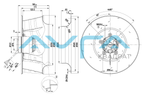 R6E355-AE16-05 Центробежный вентилятор ebmpapst