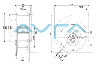 G4D280-AI03-06 Центробежный (радиальный) вентилятор ebmpapst