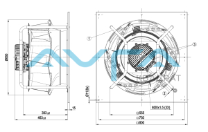 K3G630-RB32-71 Центробежный вентилятор ebmpapst