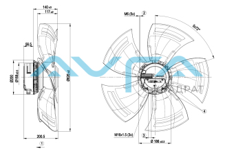 A3G630-AR85-90 Осевой вентилятор ebmpapst
