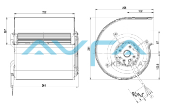 D4E160-EG06-05 Центробежный вентилятор ebmpapst