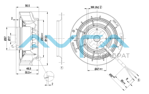 R2E133-RA03-01 Центробежный вентилятор ebmpapst